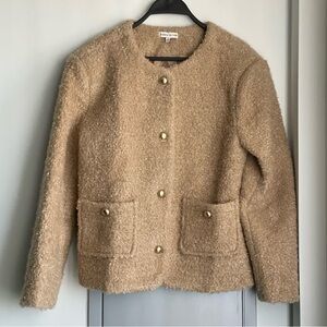 ANTHROPOLOGIE MOON RIVER Tan Textured Women's Jacket